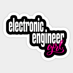 Electronic Engineer Girl Sticker